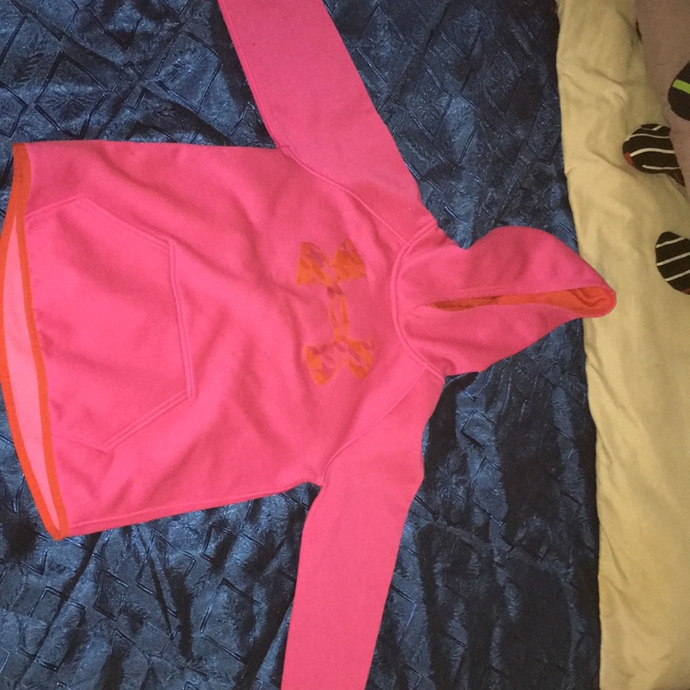 Pink under armour hoodie
